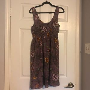 Purple floral dress